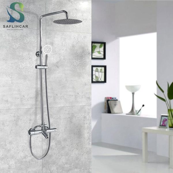 

chrome bathroom shower faucet thermostatic control ultra-thin wall-mounted sets