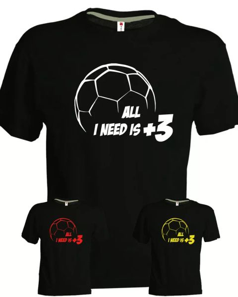 

tshirt fantasy football all i need is +3 a.c. milan juventus inter napoli football, White;black