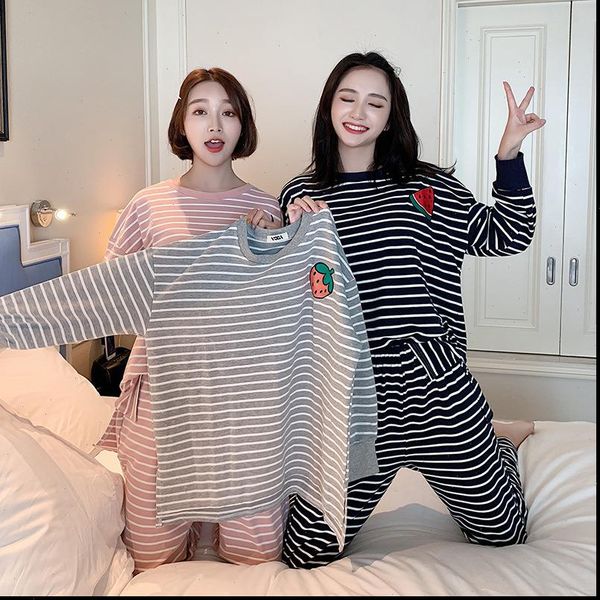 

leisure wear pajamas set pyjamas women sleepwear night suit home summer cartoon nightwear loose, Black;red