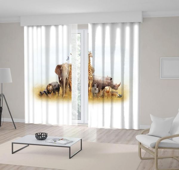 

curtain & drapes african safari animal exotic wildlife grassland autumn nature po yellow white