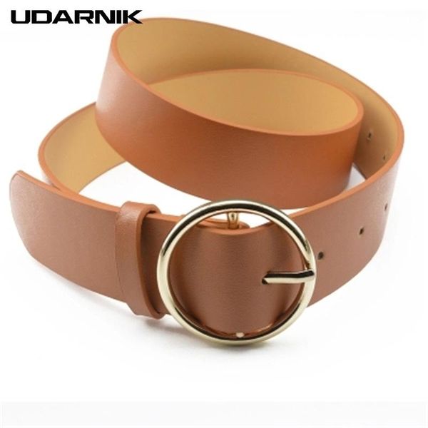 

belts women girls belt pu faux leather 100cm length causal vintage waistband round pin buckle harajuku gilet 3 colors fashion 200-198, Black;brown