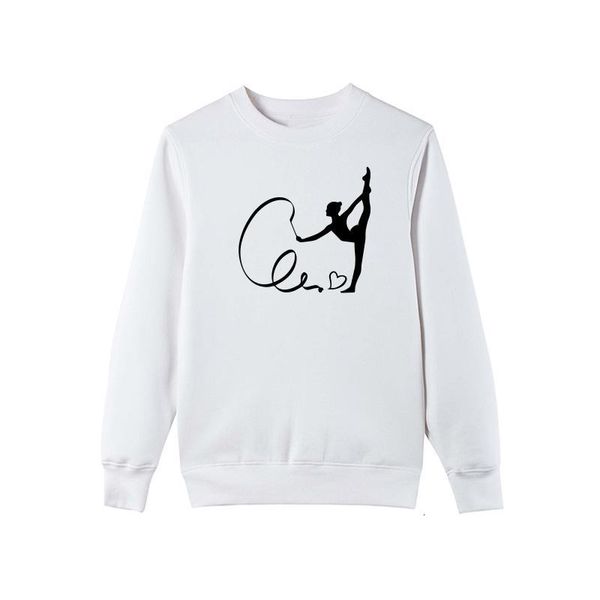 

women's hoodies & sweatshirts gymnast printed women winter fashion casual cotton gymnastic girl sporting clothing cifz, Black