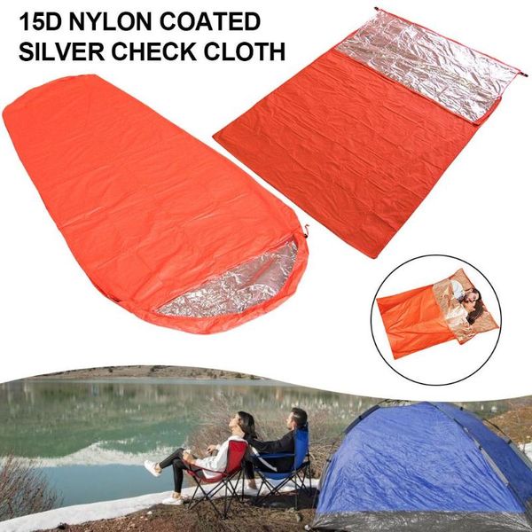 

emergency sleeping bags thermal waterproof eye-catching blanket for camping hiking outdoor survival gear