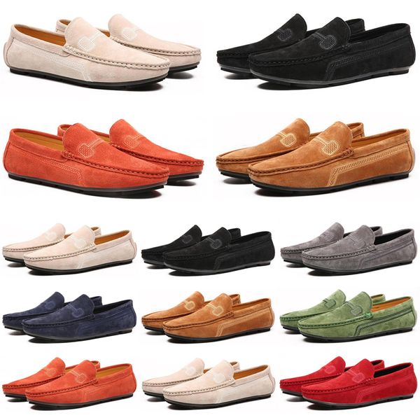 

designer men casual shoes black green loafers outdoor flat slip on fashion mens trainers sneakers size 40-47 color54