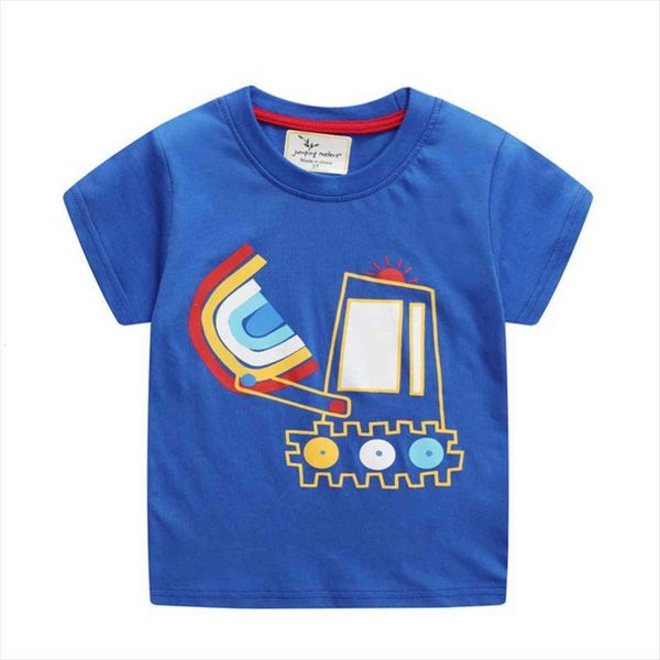 

summer cotton baby clothes print fashion boys girls t shirts selling kids cute tees, Blue