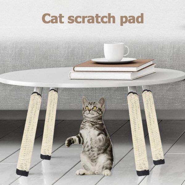 

kitten natural sisal scratching mat play toys furniture carpets protective case cat claw climbing scratch pad board beds &