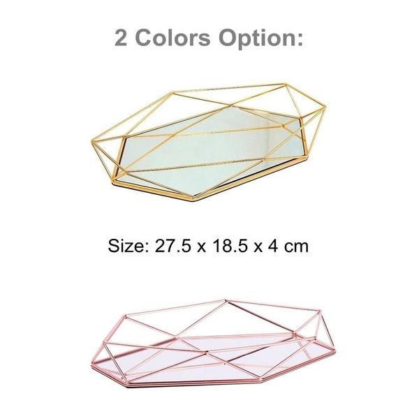 

kitchen storage & organization vintage european colorful glass metal tray gold oval dotted fruit plate desksmall items jewelry display m