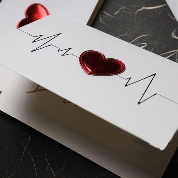 

greeting cards valentine's day heart-shape love stereo card heartbeat design