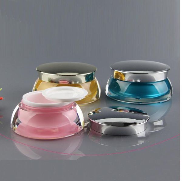 

30g ufo shape plastic acrylic jar pot tin bottle for day nigh cream eye serum essence moisturizer wax skin care packing storage bottles & ja