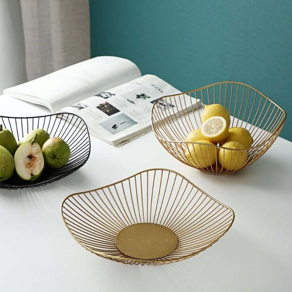 

storage baskets creative irregular deskfruit basket kitchen iron candy drainer plate table sundries organizer