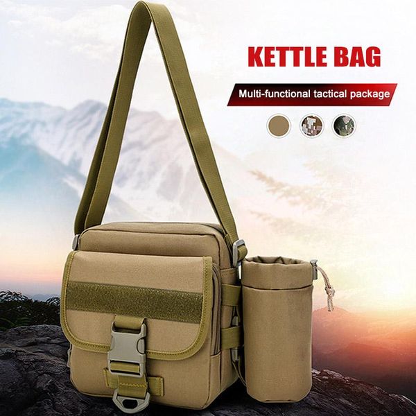 

outdoor tactical bag large capacity crossbody shoulder with bottle holder drop bags