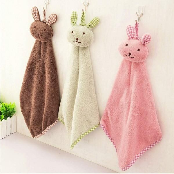 

towel cute coral fleece hand kitchen hanger washcloth fashion lovely b99