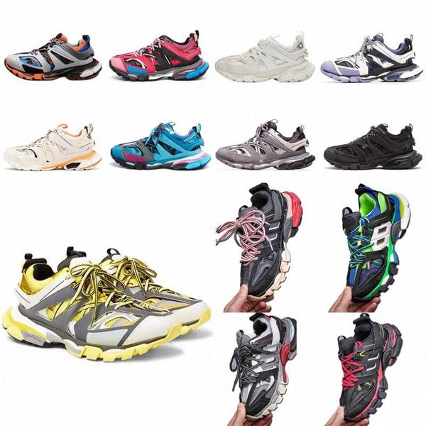 

release 3.0 tess s paris track men gomma maille black for women triple s clunky sneaker casual fashion dad shoes kji07 o248# hop999