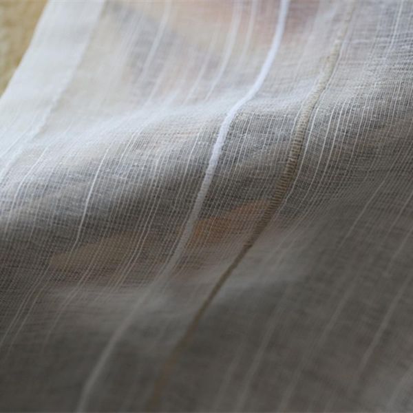 

curtain & drapes 2021 woven flat office curtains treatment flax sheer for living room white-grey stripes blind bedroom tulle