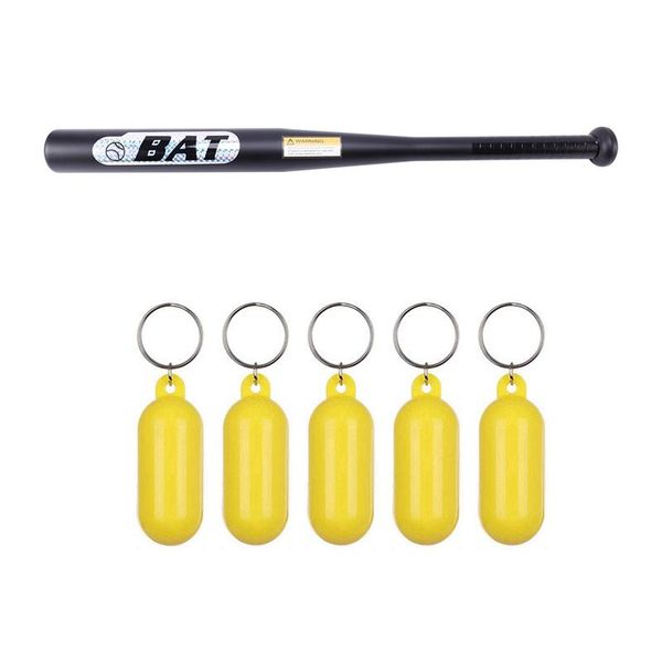 

hooks & rails floating keychain kayak key chain with baseball bat of the softball bats 25-inch black