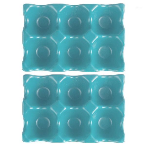 

storage bottles & jars 2pcs egg holder ceramic box refrigerator shockproof