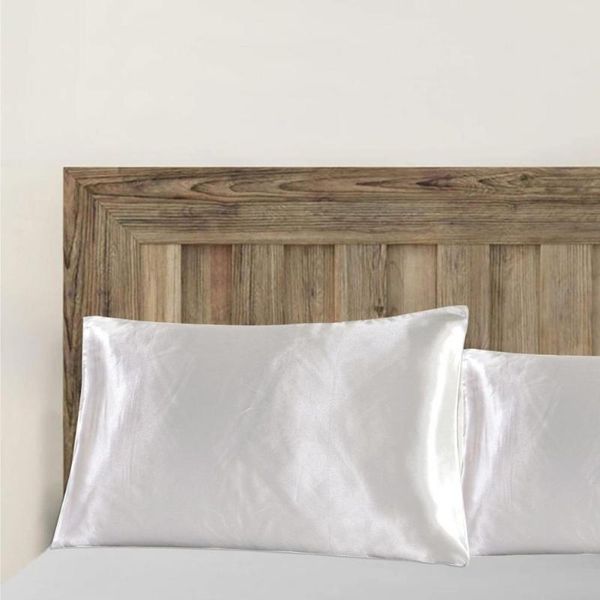 

pillow case lightweight 2pcs sturdy imitation silk throw cover decorative elastic for home
