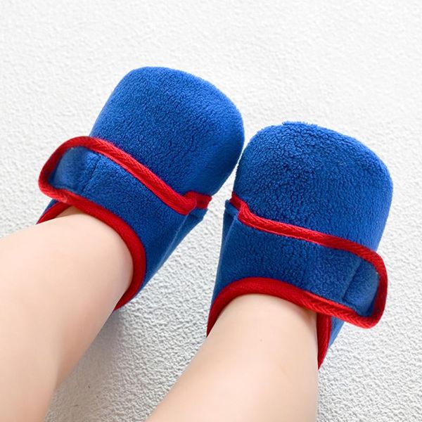 

socks baby shoes born toddler boy girl non-slip warm fleece first walkers prewalker floor thick autumn winter sock, Pink;yellow