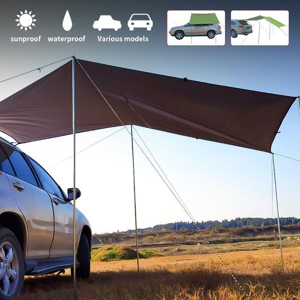 

car sunshade tent awning waterproof portable outdoor camping shade garden beach umbrella travel roofrain canopy