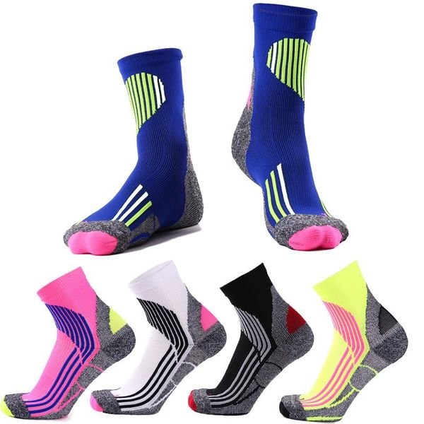 

sports socks men outdoor elite basketball cycling compression cotton towel bottom men's, Black