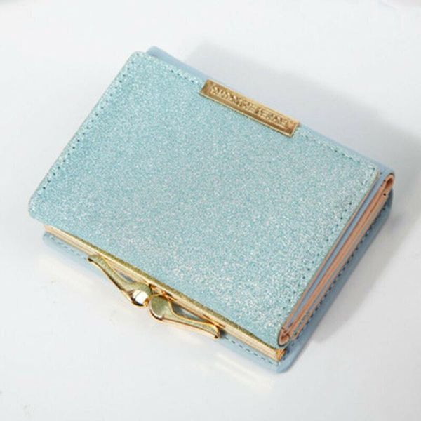 

wallets pu leather mini colorful clutch holder purse fashionable ladies short wallet, Red;black