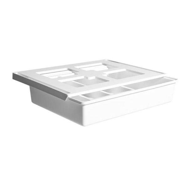 

storage drawers 1 pc under desk drawer office box self stick table (white)