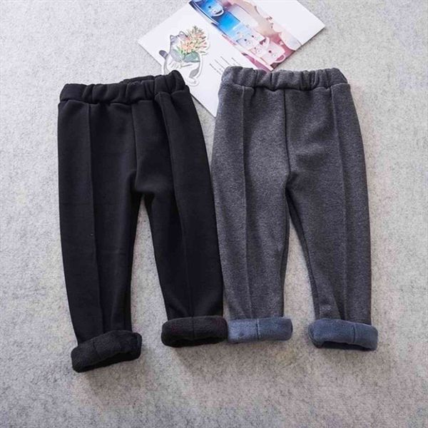 

girls plus velvet leggings autumn winter childrens clothing baby boys stretch slim pants all match trousers, Blue