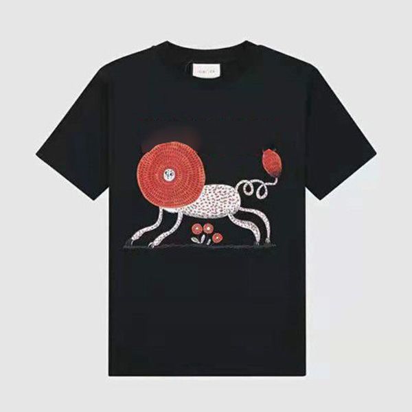 

2022 t shirt men women lion print tee shirt short-sleeve streetwear t-shirt plus size, White;black
