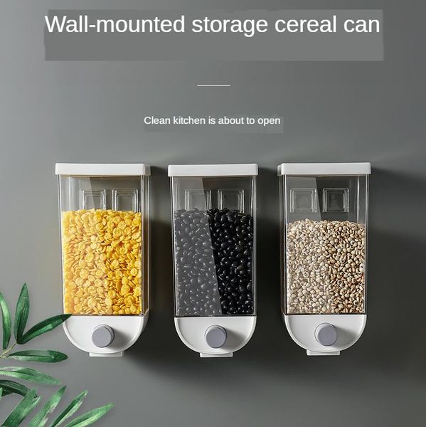 

storage bottles & jars press type wall mounted tank grain box classified airtight container kitchen jar containers