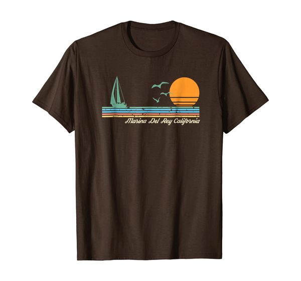 

marina del rey california t-shirt, White;black
