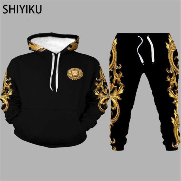 

Shiyiku - men's Hoodie , two-piece sportswear, leisure, jogging and fitns, Gray