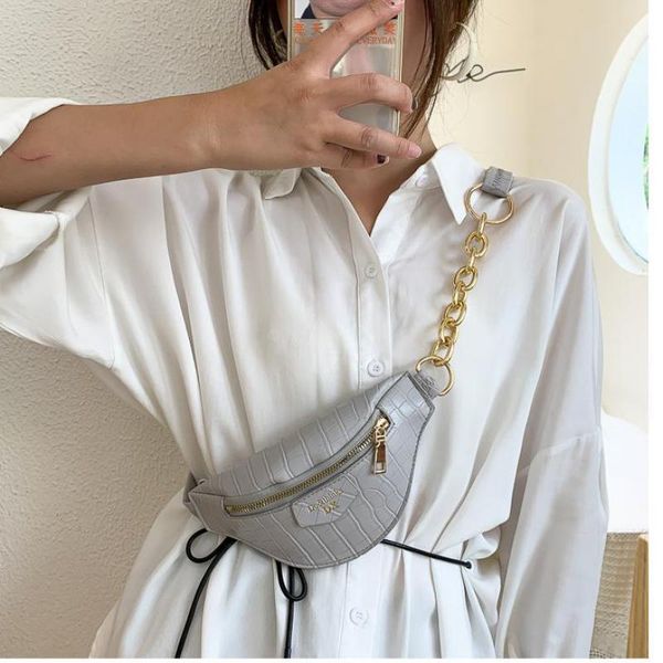 

waist bags women chain bag ladies designer pu fanny pack fashion travel money phone chest banana female bum belt
