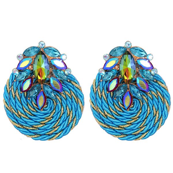 

ashion vintage crystal handmade dangle earrings for women luxury boucle d'oreille pendientes jewelry accessories, Silver