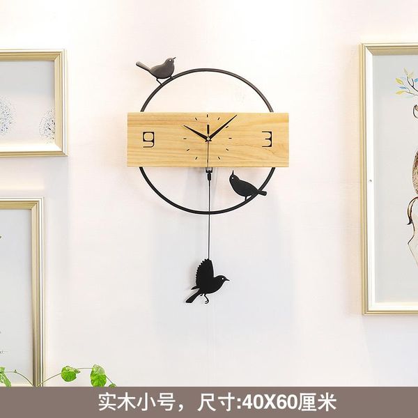 

pendulum cartoon wall clock large silent wooden clocks metal living room reloj de pared vintage home decoration ac50zb