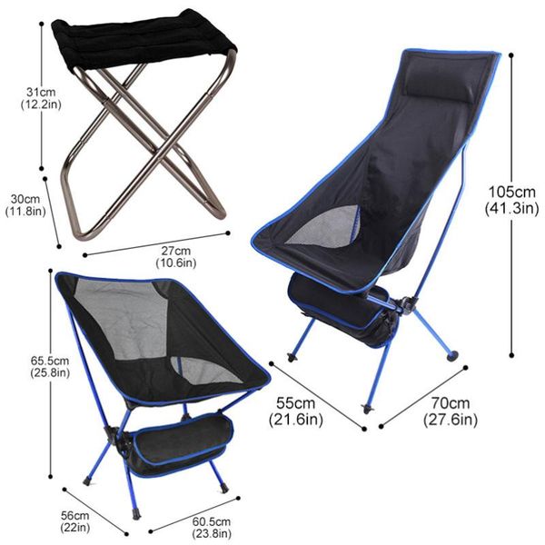 

camp furniture camping beach chair high load aluminiu fishing hiking portable ultralight folding superharpicnic bbq seat outdo