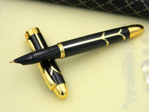 

fountain pens 8011 black metal golden iridium f pen