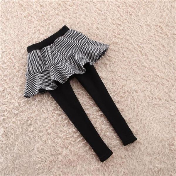 

autumn winter girl leggings elastic waist skinny toddler culottes cotton tutu skirt pants for kids warm trousers d267, Blue
