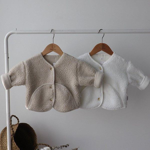 

jackets autumn winter baby warm coat cotton children plush fashion boy casual cardigan jacket cute infant kids clothes, Blue;gray