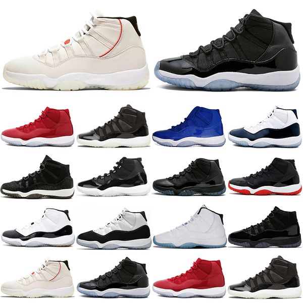 

wholesale original 11s basketball shoes men prom night platinum tint midnight navy prm heiress blue gym red space jam concord 23 bred high t