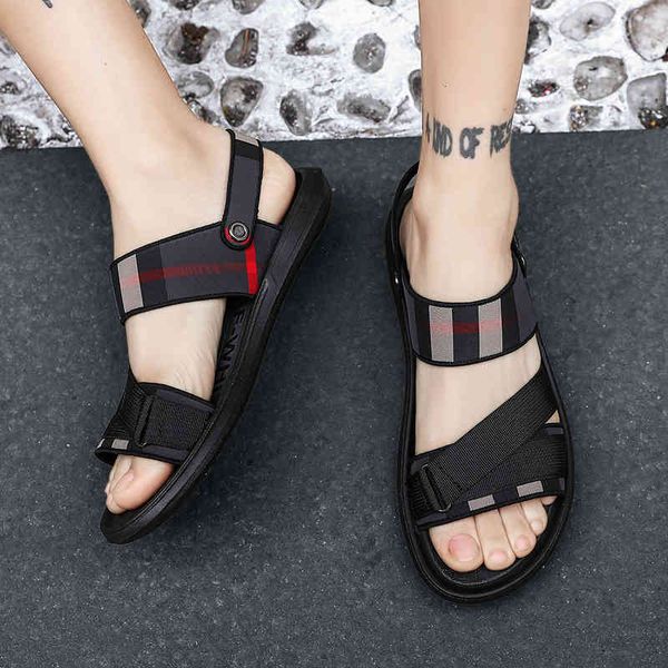 

sandals luxe couro masculino 39 s, sandÃ¡lia de para homens, verÃ£o, e8v0, Black