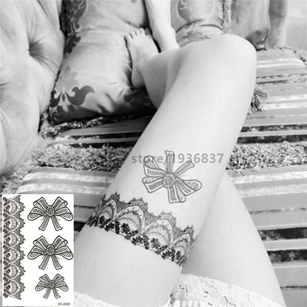 

temporary tattoos nu-taty waterproof tattoo sticker 22 set strange pattern style lace bow japanese