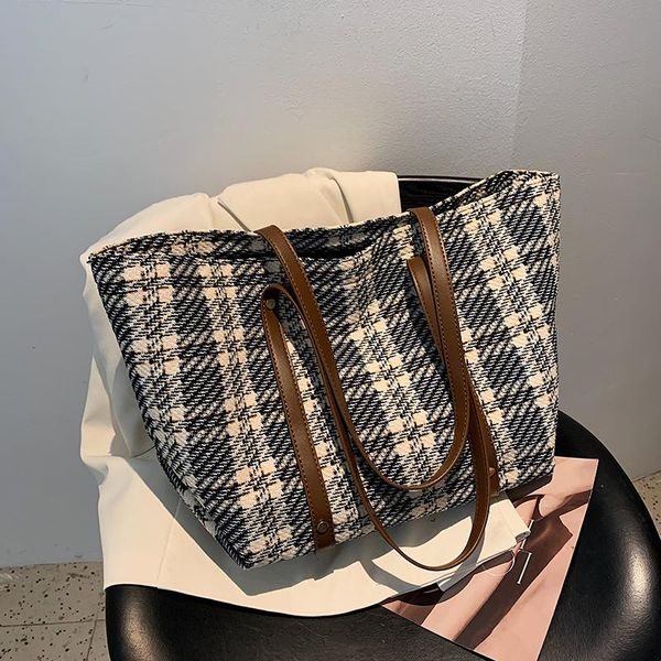 

evening bags 2021 winter lattice designer luxury fashion women big shoulder high capacity pu leather tote handbags for female