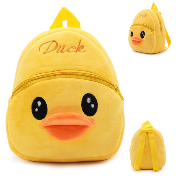 

cute animal duck baby cartoon stuffed backpacks for kids school bags 1-6years