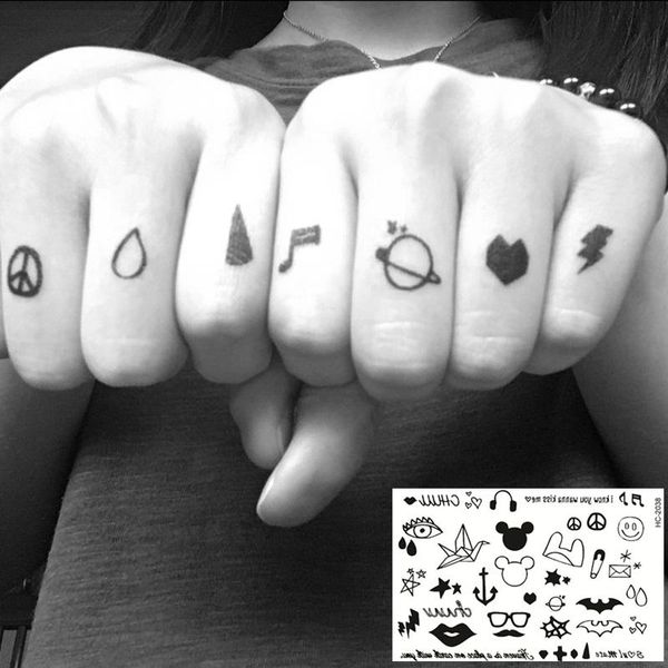 

temporary tattoos nu-taty waterproof tattoo sticker 5 set multiple pattern series cartoon simple small