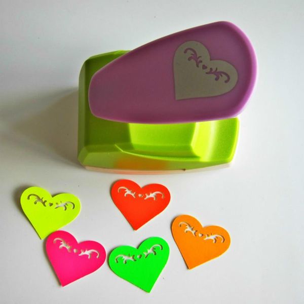 

binders large heart 4.4-4.7cm decorative paper embosser machine scrapbooking punches foam craft hole punch for kids furador diy puncher