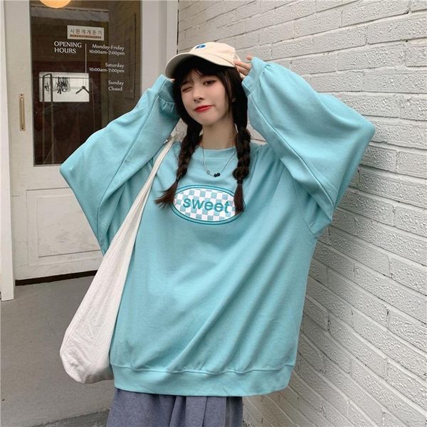 

women's hoodies & sweatshirts fashion oversized autumn korean style harajuku printed casual female long sleeve pullover, Black
