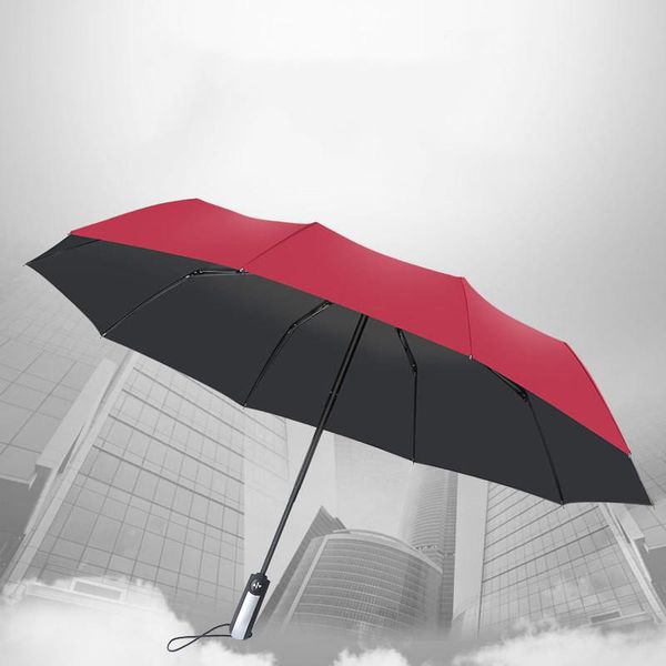 

umbrellas sun umbrella thick black glue solid color uv sunscreen fold three reinforcement