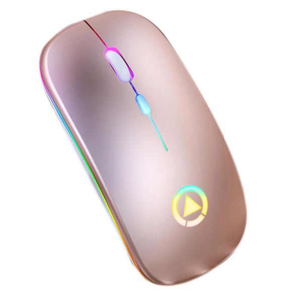 

mice yindiao rgb wireless mouse computer mute usb with led optical backlight, suitable for pc notebook computers