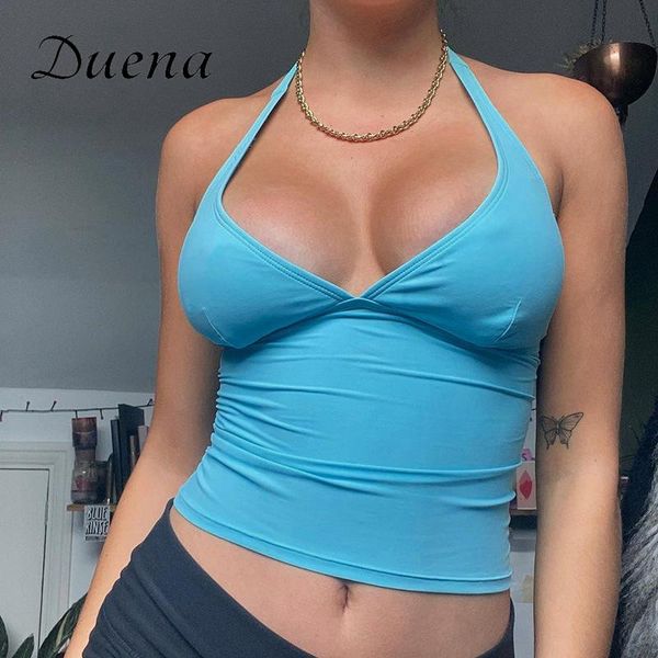 

duena off shoulder ladies 2021 club party outfits sheath pure sleeveless bare back sexi women summer crop women's tanks & camis, White