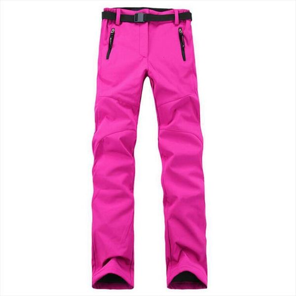 

thick warm fleece softshell women pants outwear tactical trousers waterproof windproof brand pantolon thermal, Black